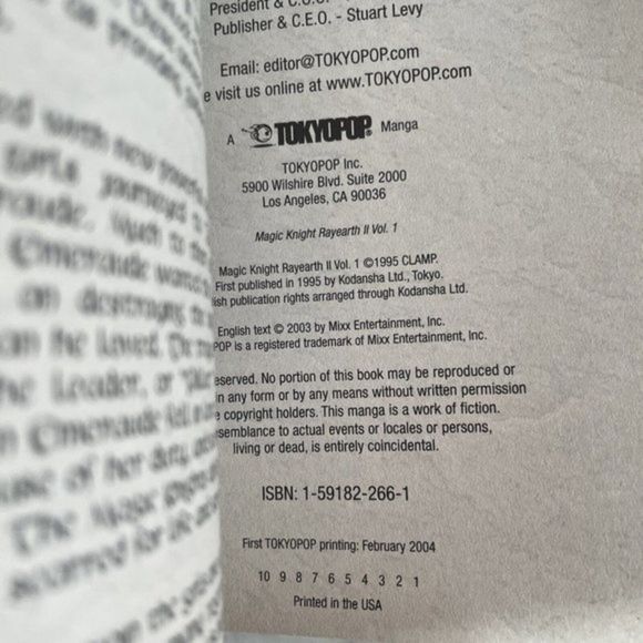 Magic Knight Rayearth II CLAMP Authentic Manga Fantasy Vol 1 (Perfect Binding) - Picture 5 of 5